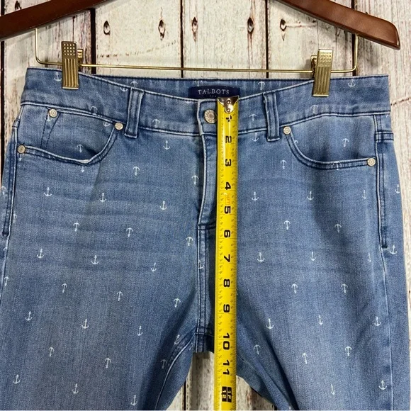 Talbots Jeans Womens Size 8P Ankle High Rise Straight Leg Stretch Anchor… - Picture 8 of 11